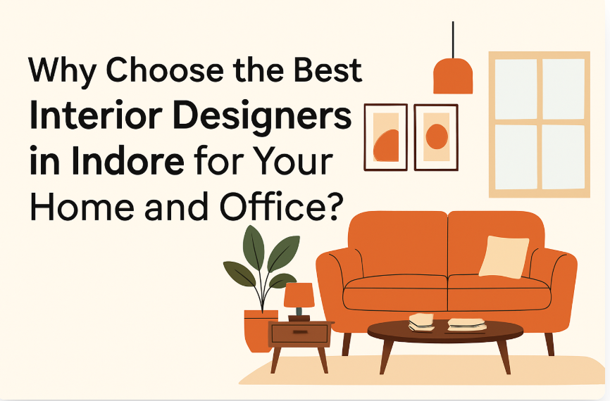 Modern living room designed by top interior designers in Indore